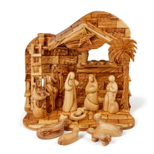 画像をギャラリービューアに読み込む, Large Musical Nativity With Smooth Figures Handmade in Bethlehem