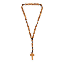 画像をギャラリービューアに読み込む, Plain Olive Wood Rosary Made in Bethlehem OWR 001