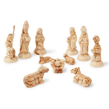 画像をギャラリービューアに読み込む, Handmade Olive wood With Detailed Figures complete Musical Nativity scene from Bethlehem