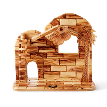 画像をギャラリービューアに読み込む, Handmade Olive wood complete Musical Nativity scene from Bethlehem OWN 008