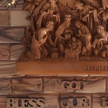 画像をギャラリービューアに読み込む, The Holy Family Nativity Handmade Hanging Wall Plaque Made Out Of Olive Wood In Bethlehem The Holy Land