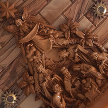画像をギャラリービューアに読み込む, The Holy Family Nativity Handmade Hanging Wall Plaque Made Out Of Olive Wood In Bethlehem The Holy Land