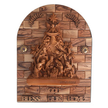画像をギャラリービューアに読み込む, The Holy Family Nativity Handmade Hanging Wall Plaque Made Out Of Olive Wood In Bethlehem The Holy Land
