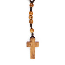 画像をギャラリービューアに読み込む, Plain Olive Wood Rosary Made in Bethlehem OWR 001