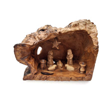 画像をギャラリービューアに読み込む, Hand Carved Olive Wood Cave Nativity Scene Made In Bethlehem, The Holy Land OWO CN20