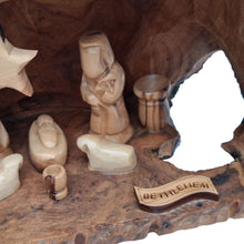 画像をギャラリービューアに読み込む, Hand Carved Olive Wood Cave Nativity Scene Made In Bethlehem, The Holy Land OWO CN23