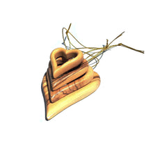 Load image into Gallery viewer, Hand Crafted Olive Wood Single Heart Hanging Decoration - various sizes