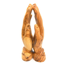 Load image into Gallery viewer, Handmade Olive Wood Praying Hands From Bethlehem The Holy Land Large OWP 001