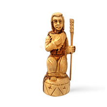 Load image into Gallery viewer, Large Handmade Olive Wood Detailed Figure From Bethlehem - Shepherd