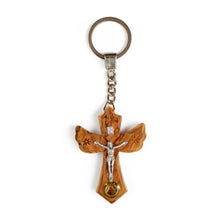 画像をギャラリービューアに読み込む, Olive Wood Cross Crucifix Keyring With Incense Made In The Holy Land Bethlehem OWL 014