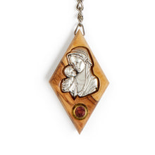 画像をギャラリービューアに読み込む, Handmade From Olive Wood Mary And Jesus Keyring with Incense From Bethlehem The Holy Land