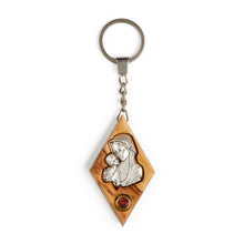 画像をギャラリービューアに読み込む, Handmade From Olive Wood Mary And Jesus Keyring with Incense From Bethlehem The Holy Land
