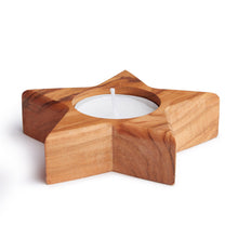 画像をギャラリービューアに読み込む, Handmade Star Tea Light Holder, Hand Carved Tea Light Holder, Hand Crafted Olive Wood Candle Holder Handmade in Bethlehem OWS 005