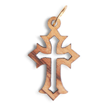 画像をギャラリービューアに読み込む, Olive Wood Cut Out Cross Inside Cross Pendant