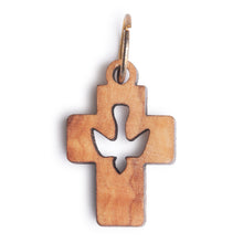画像をギャラリービューアに読み込む, Olive Wood Cross Dove Pendant