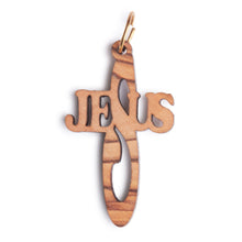 画像をギャラリービューアに読み込む, Olive Wood Jesus Cross Pendant