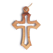 画像をギャラリービューアに読み込む, Olive Wood Pointed Cross Pendant