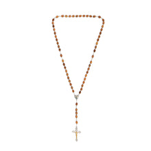 画像をギャラリービューアに読み込む, Rosary Beads Handmade Of Olive Wood In Bethlehem With A Picture Of Mother Mary & A Holy Soil Compartment OWR 021