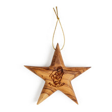 画像をギャラリービューアに読み込む, Star Shaped Holy Family Christmas Tree Decoration Handmade of Olive Wood in Bethlehem