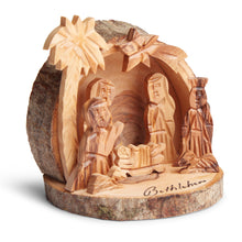 Load image into Gallery viewer, Bethlehem Olive Wood Nativity Scene Hand Made In Bethlehem OWO 091