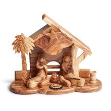 画像をギャラリービューアに読み込む, Handmade Nativity Scene With Silent Night Musical Box, Incense Compartment Hand Carved Out Of Olive Wood In Bethlehem The Holy Land OWO 102