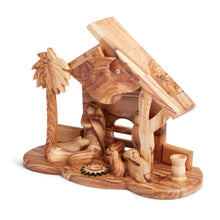 画像をギャラリービューアに読み込む, Handmade Nativity Scene With Silent Night Musical Box, Incense Compartment Hand Carved Out Of Olive Wood In Bethlehem The Holy Land OWO 102