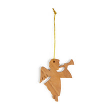 画像をギャラリービューアに読み込む, Musical Angel Olive Wood Christmas Tree Decoration handmade In The Holy Land Bethlehem OWO 064