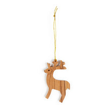 画像をギャラリービューアに読み込む, Reindeer Christmas Tree Decoration Made From Olive Wood In The Holy Land Bethlehem OWO 055