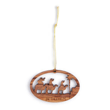 Load image into Gallery viewer, 3 Kings on Camels Olive Wood Christmas Tree Decoration