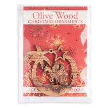 Load image into Gallery viewer, Christmas Tree 2D Decoration Flight To Egypt Handmade out of Olive Wood in Bethlehem