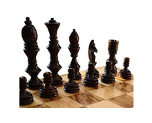 Load image into Gallery viewer, Chess Board, Handmade Olive Wood Chess Board With Detailed Individually Carved Figures Deluxe OWZ 001