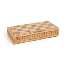 Load image into Gallery viewer, Chess Board, Handmade Olive Wood Chess Board With Detailed Individually Carved Figures Deluxe OWZ 001