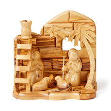 画像をギャラリービューアに読み込む, Grotto Nativity Made from Olive Wood In Bethlehem, Holy Land OWO 024