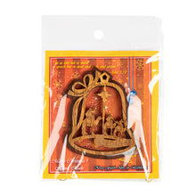 画像をギャラリービューアに読み込む, 3 Kings Bell Shaped Double Layered Christmas Tree Decoration Made of Olive Wood in Bethlehem