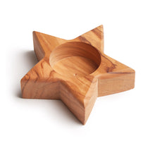画像をギャラリービューアに読み込む, Handmade Star Tea Light Holder, Hand Carved Tea Light Holder, Hand Crafted Olive Wood Candle Holder Handmade in Bethlehem OWS 005