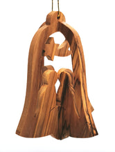 Load image into Gallery viewer, 3D olive wood Christmas tree decoration , made in Bethlehem