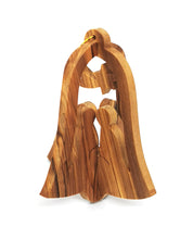 Load image into Gallery viewer, 3D olive wood Christmas tree decoration , made in Bethlehem