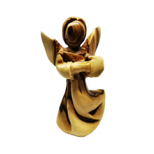 画像をギャラリービューアに読み込む, Hand carved olive wood angel made in Bethlehem, unique grain