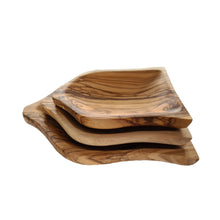 Load image into Gallery viewer, Bell Hand Carved Olive Wood Serving Dish Set Made In The Holy Land Bethlehem