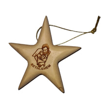 画像をギャラリービューアに読み込む, Star Shaped Holy Family Christmas Tree Decoration Handmade of Olive Wood in Bethlehem