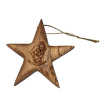 画像をギャラリービューアに読み込む, Star Shaped Holy Family Christmas Tree Decoration Handmade of Olive Wood in Bethlehem