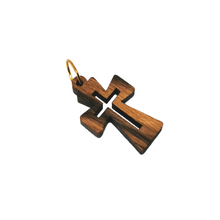 画像をギャラリービューアに読み込む, Handmade in Bethlehem olive wood cross pendant