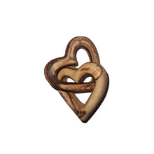 画像をギャラリービューアに読み込む, Love Hearts Entwined Linked Handmade Olive Wood Hearts of Love OWSN - Various Sizes