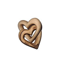 画像をギャラリービューアに読み込む, Love Hearts Entwined Linked Handmade Olive Wood Hearts of Love OWSN - Various Sizes
