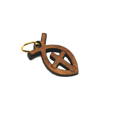 画像をギャラリービューアに読み込む, Olive Wood Fish Pendant