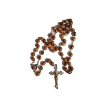 画像をギャラリービューアに読み込む, Rosary Beads Handmade Of Olive Wood In Bethlehem With A Picture Of Mother Mary & A Holy Soil Compartment OWR 021