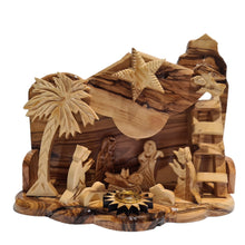 画像をギャラリービューアに読み込む, Medium Musical Nativity Scene Handmade in Bethlehem From Quality Olive Wood