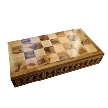 Load image into Gallery viewer, Chess Board, Handmade Olive Wood Chess Board With Detailed Individually Carved Figures Extra Large OWZ 001
