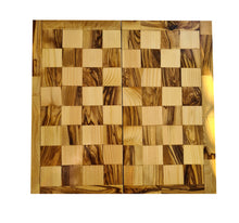 Load image into Gallery viewer, Chess Board, Handmade Olive Wood Chess Board With Detailed Individually Carved Figures Small
