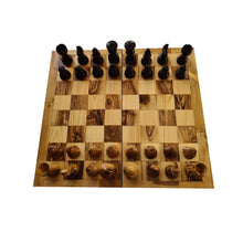 Load image into Gallery viewer, Chess Board, Handmade Olive Wood Chess Board With Detailed Individually Carved Figures Large